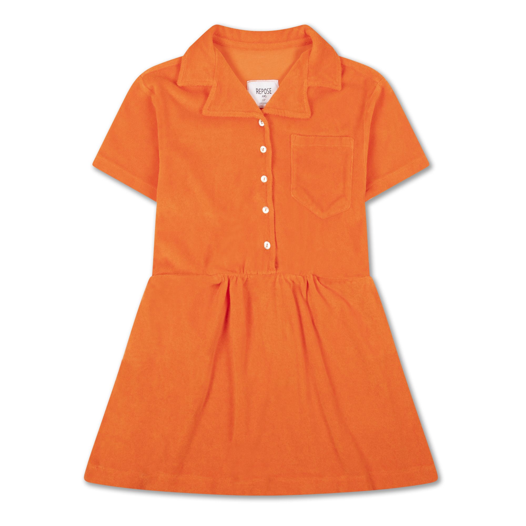 Repose AMS - Robe Boxy Coton Bio - Fille - Orange