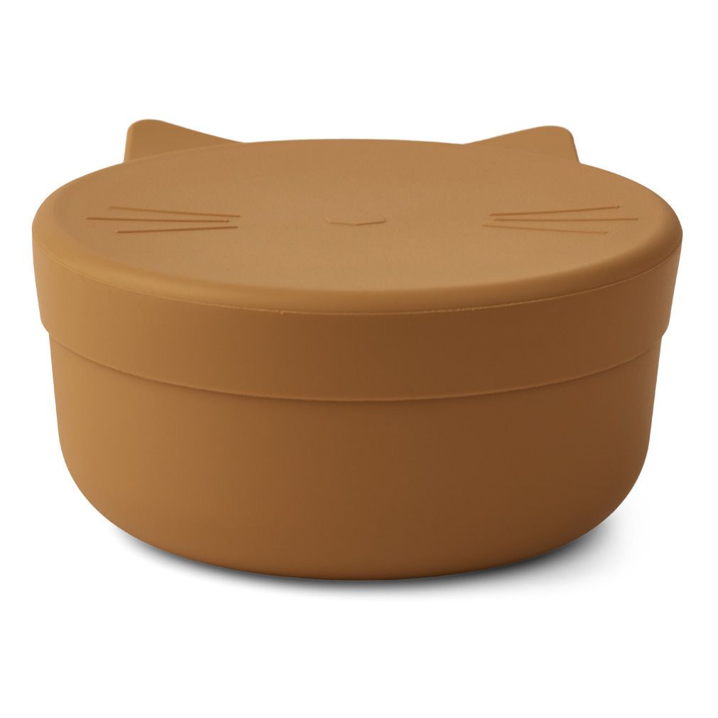 Liewood - Snack-box Cornelius Chat en silicone - Jaune moutarde