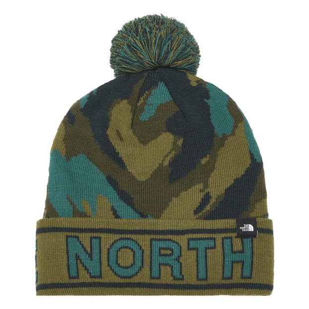 north face camo beanie