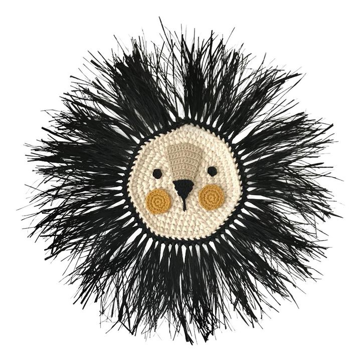 Raffia Lion Head | Black- Product image n°0