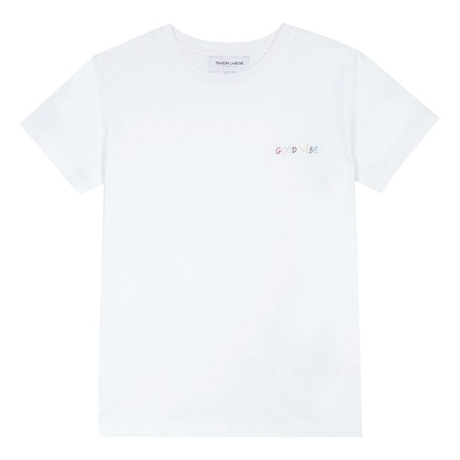 T-Shirt Good Vibe Coton Bio - Collection Femme - Blanc