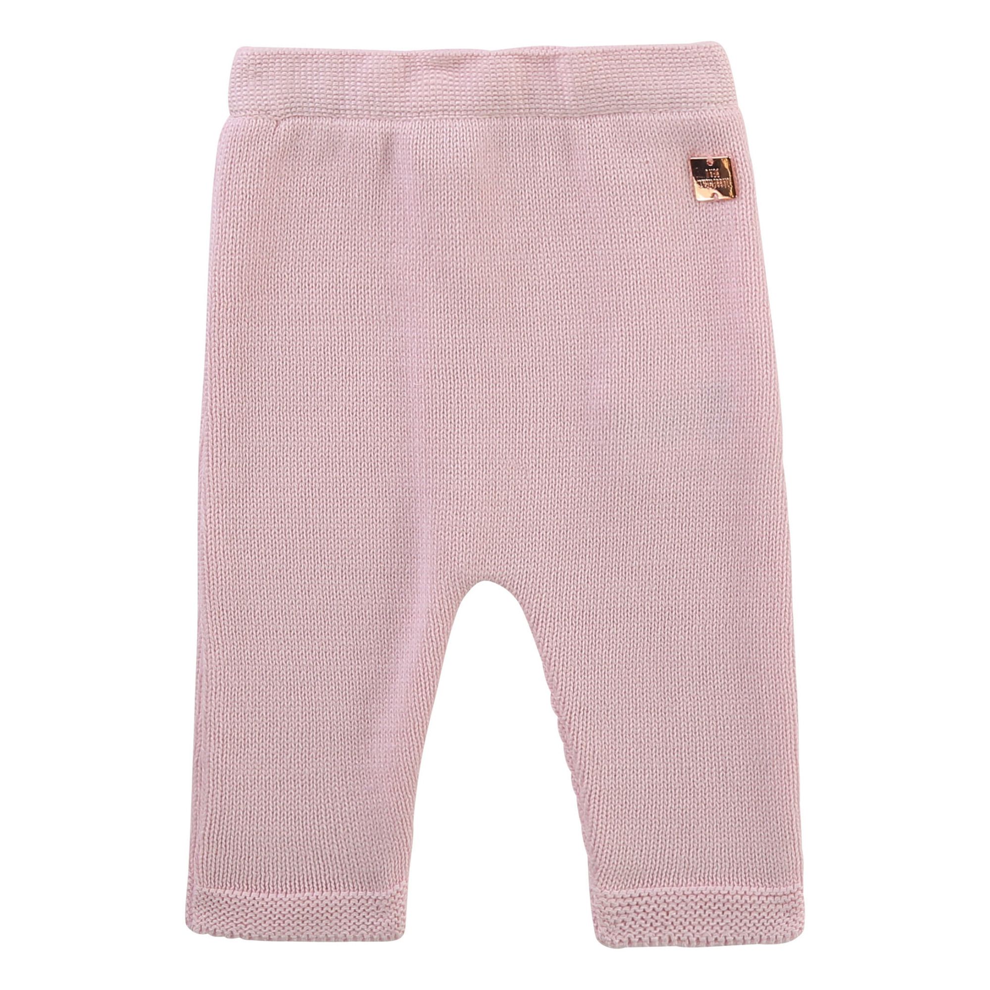 Carrement Beau - Legging Tricot Coton Bio - Fille - Rose
