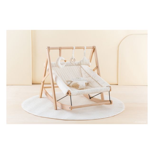 Wooden Activity Arch with Toys Cream