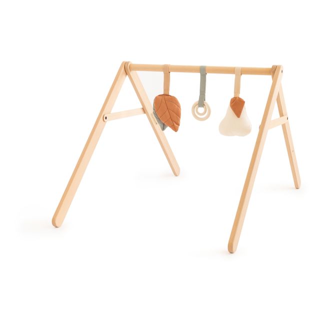 Arco de estímulo de madera y sus juguetes
