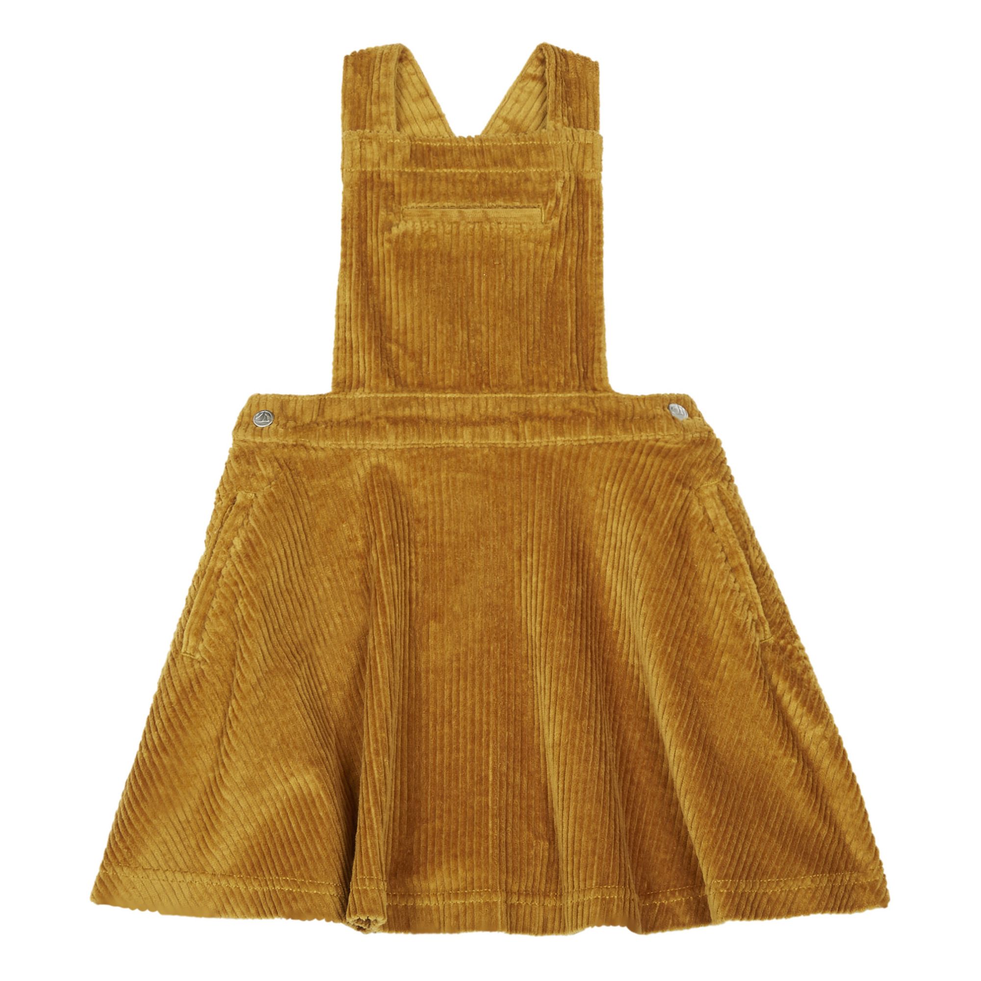 Petit Bateau - Robe Salopette Velours Lituanie - Fille - Ocre