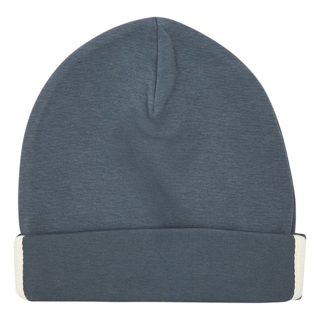 Mütze aus Bio-Baumwolle Graublau