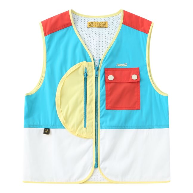 Contrasting-Colour Cargo Jacket | Blue