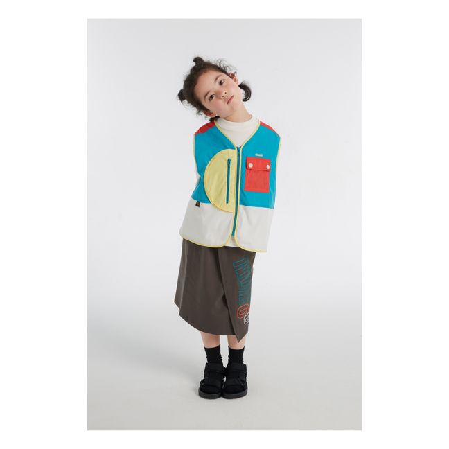 Contrasting-Colour Cargo Jacket | Blue