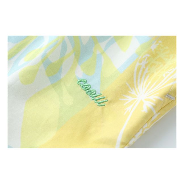 Beach Print Shorts | Yellow
