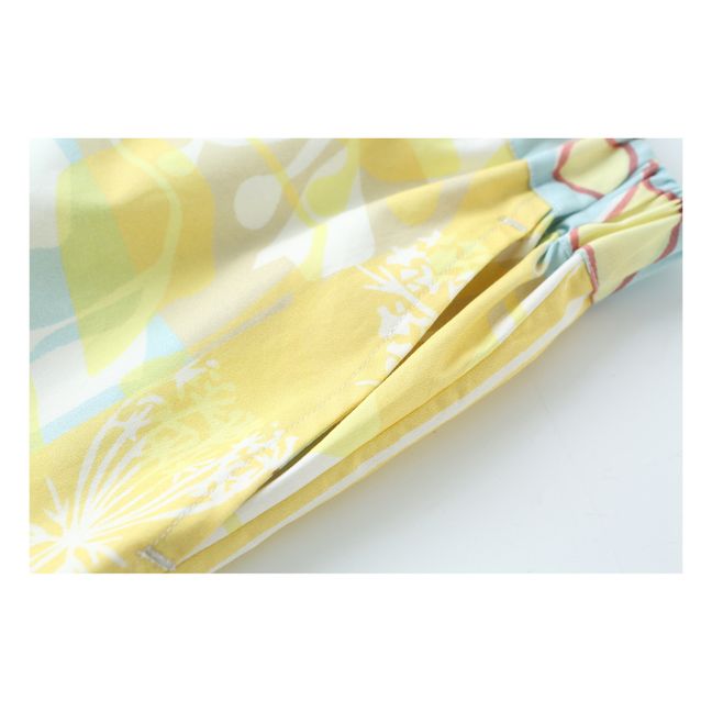 Beach Print Shorts | Yellow