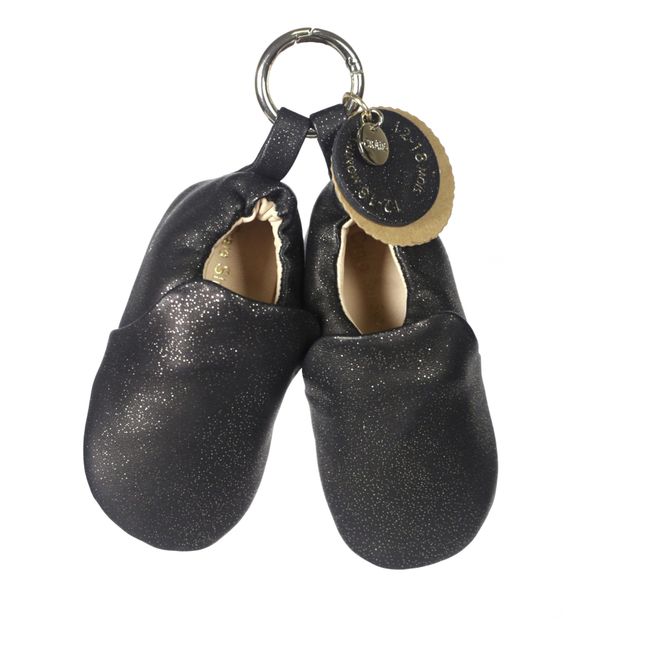 Lauflernschuhe mit Pailletten | Schwarz