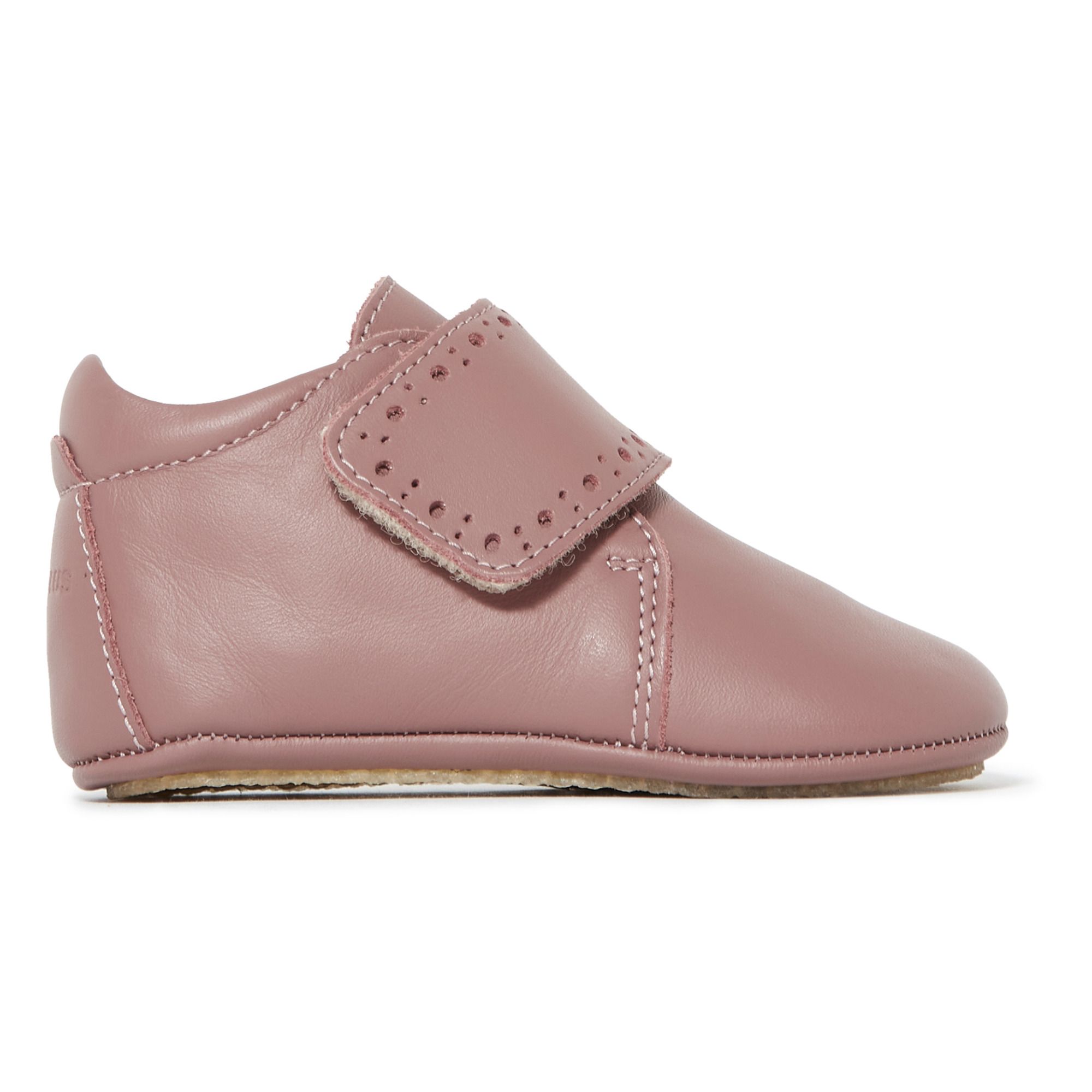 Angulus - Chaussons Scratchs - Fille - Vieux Rose