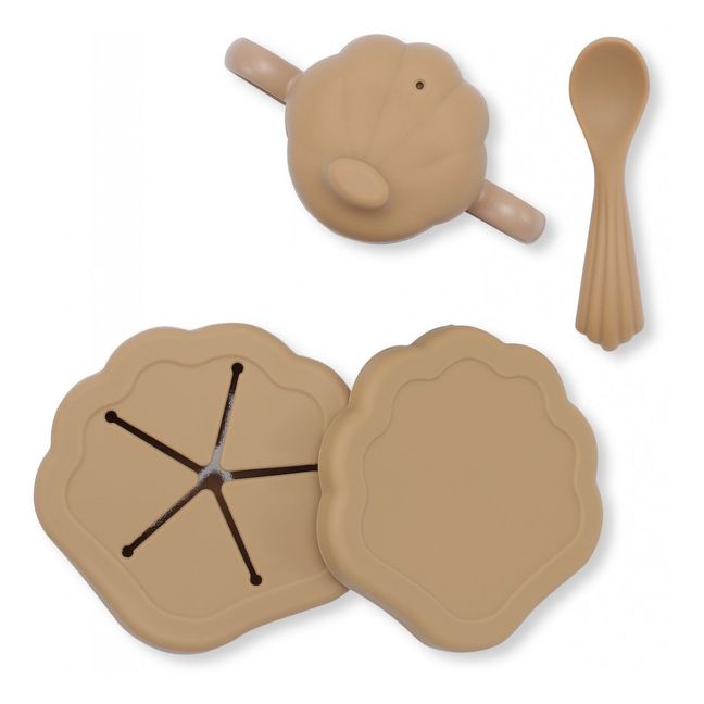 Clam Silicone Dinner Set - Set of 4 Terracotta
