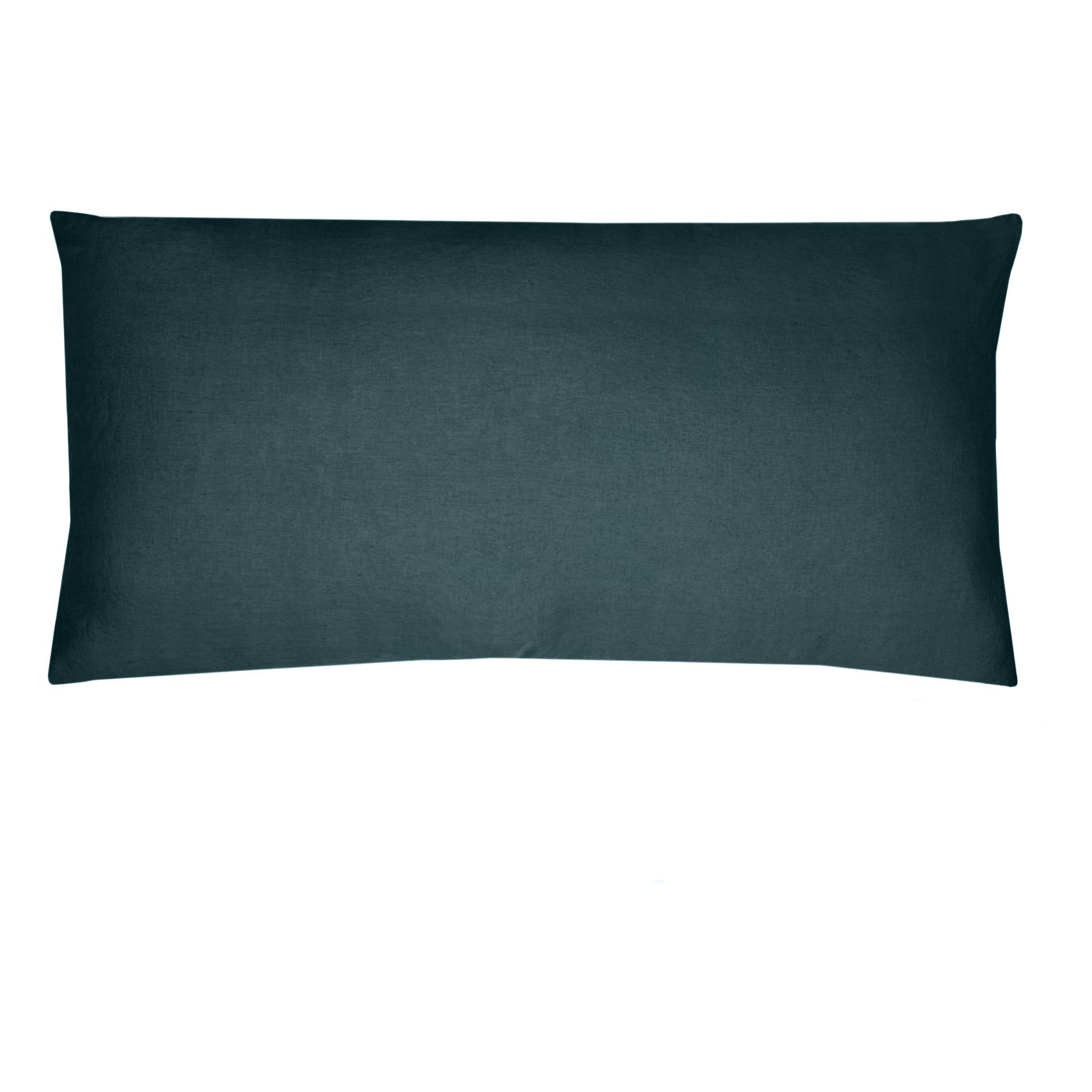 Communauté de biens - Housse de coussin en lin lavé - Bleu Fané