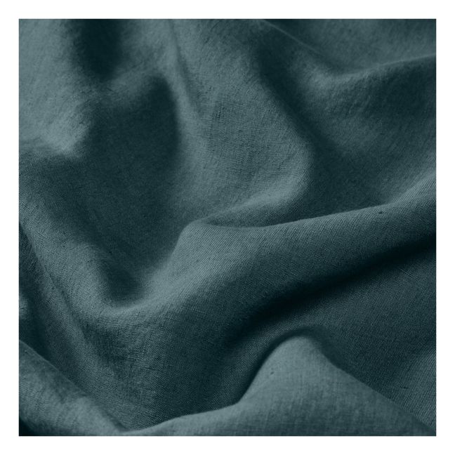 Housse de coussin en lin lavé | Bleu Fané