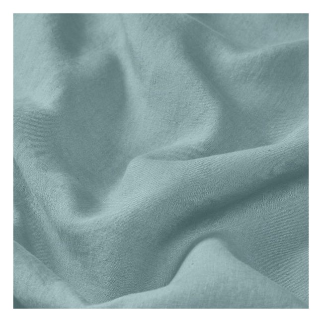 Housse de coussin en lin lavé | Bleu horizon