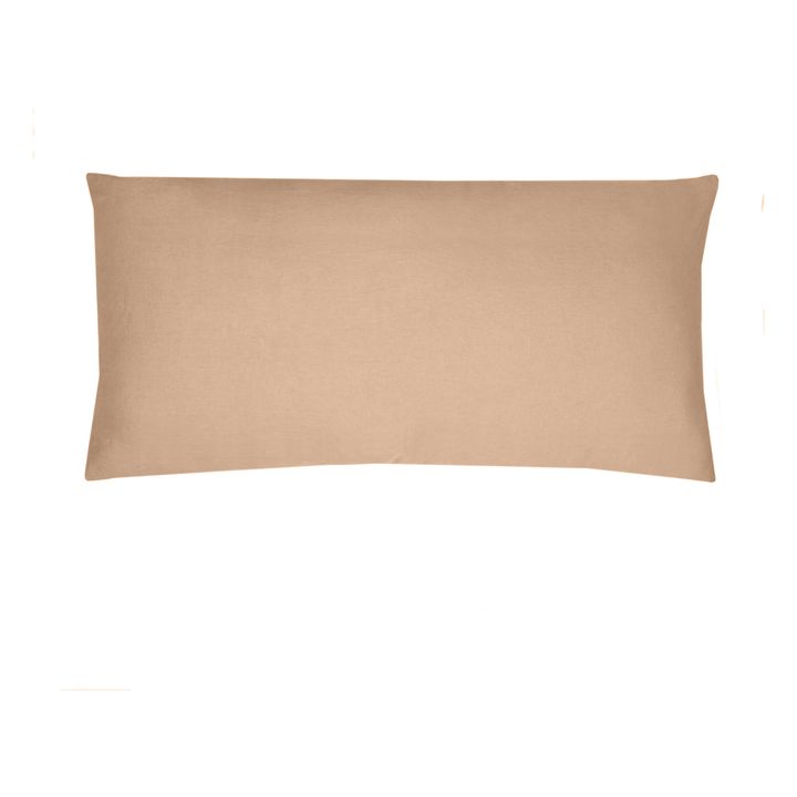 Housse de coussin lin lavé - rose