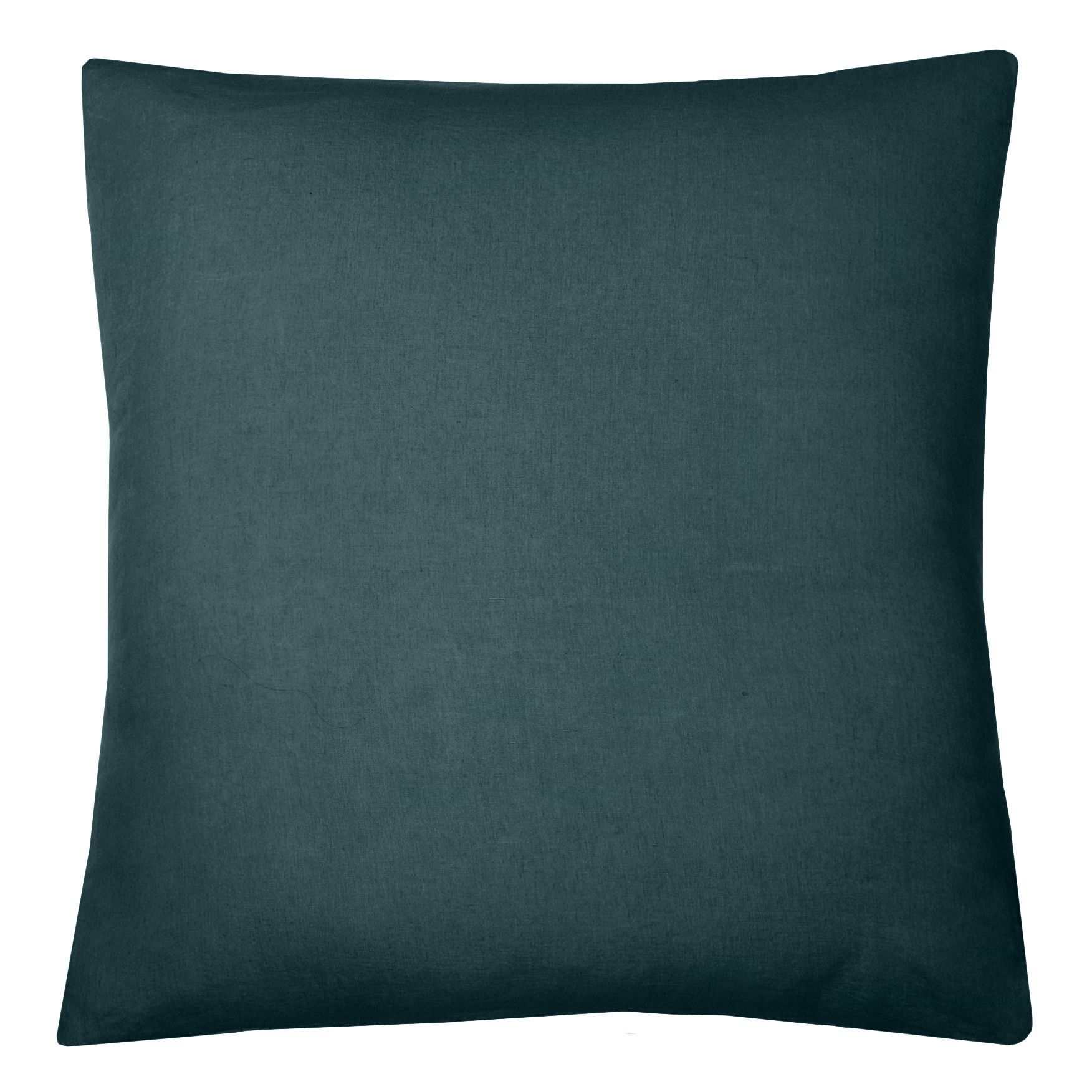 Communauté de biens - Housse de coussin en lin lavé - Bleu Fané