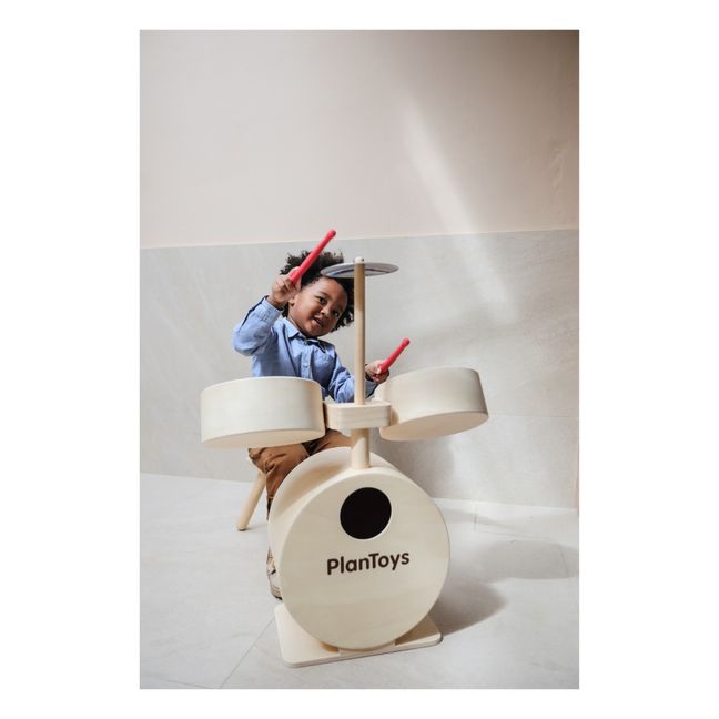 Rubber Wood Drum Set Toy
