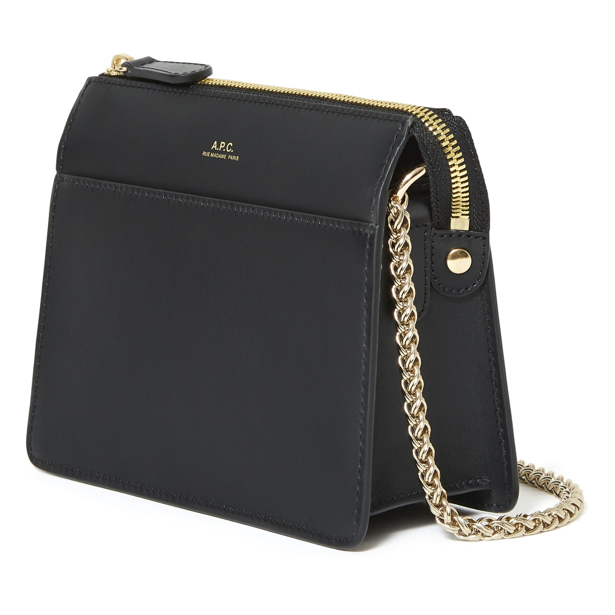 Ella leather handbag APC Black in Leather - 23115266