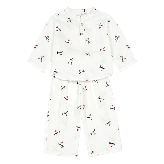 Pijama Besos | Blanco