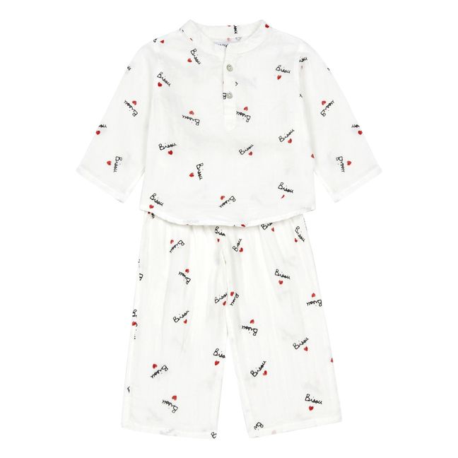 Pyjama Bisous | Weiß