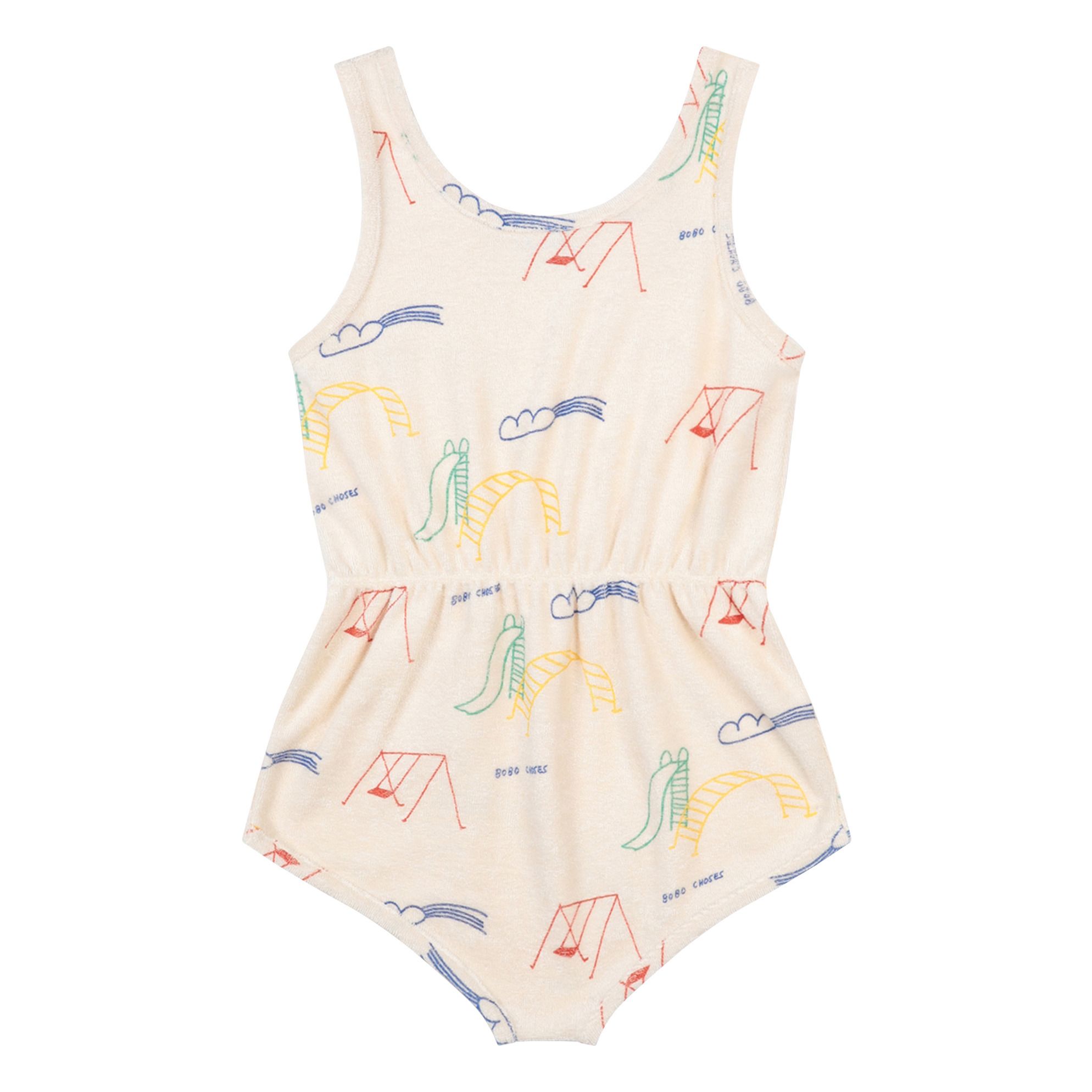 Bobo Choses - Combishort Eponge Coton Bio - Fille - Ecru