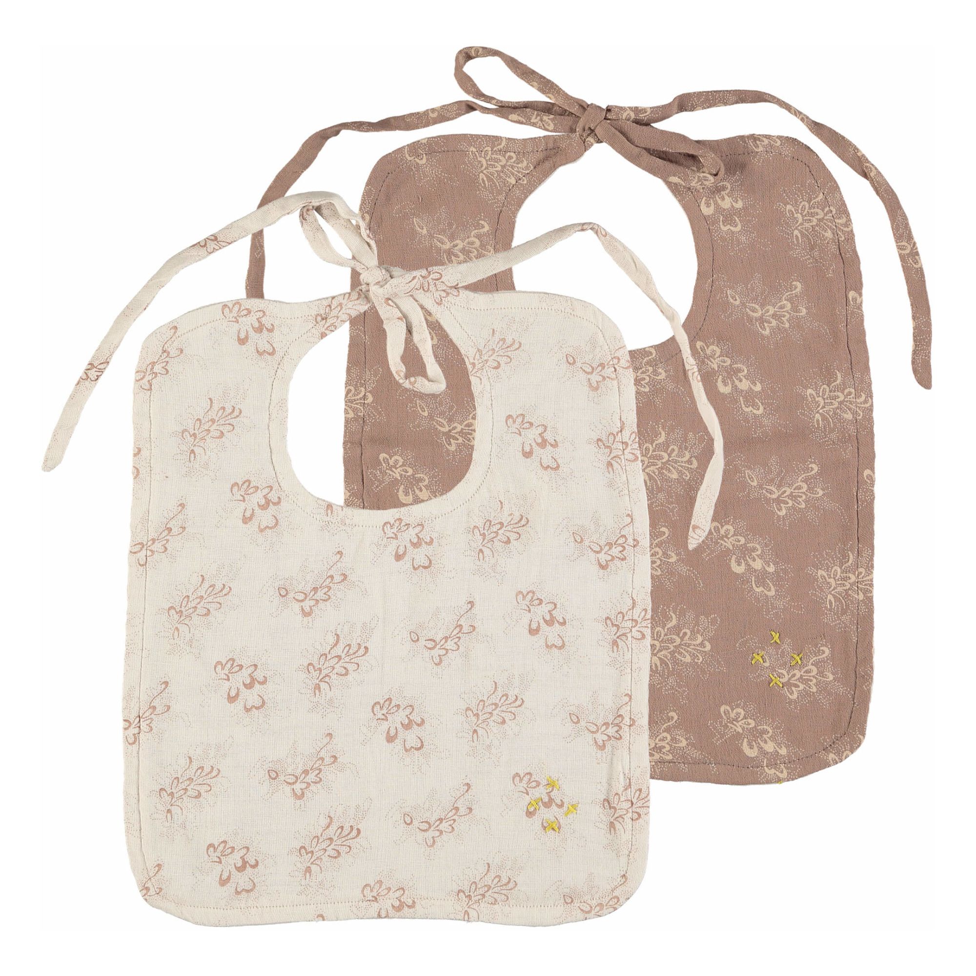 Camomile London - Bavoirs - Set de 2 - Mink/Stone