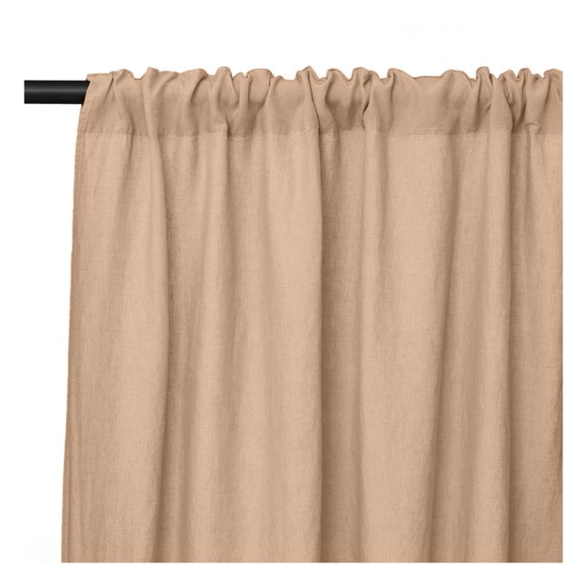 Washed Linen Sheath or Pinch Curtain | Dusty Pink