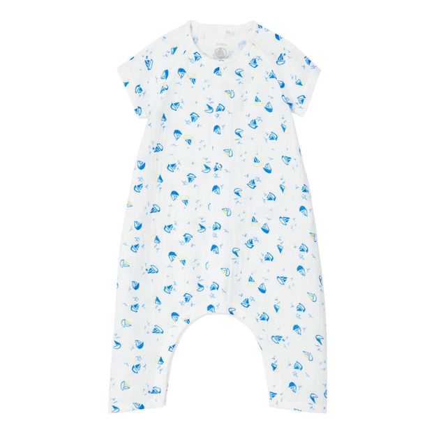 Combinaison Muffy Coton Bio Blanc Petit Bateau Mode Bebe
