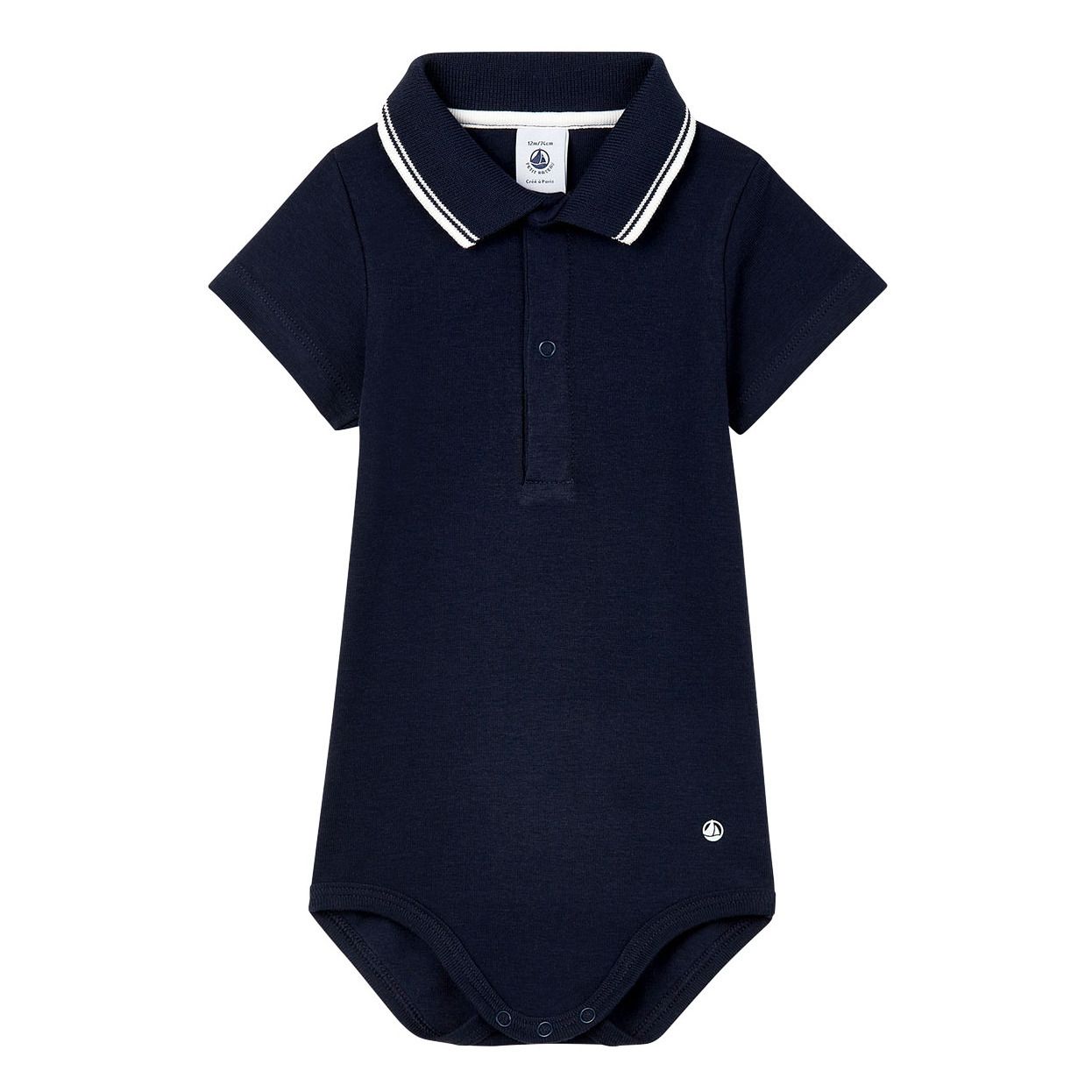 Petit Bateau - Body Polo Mileno - Fille - Bleu marine