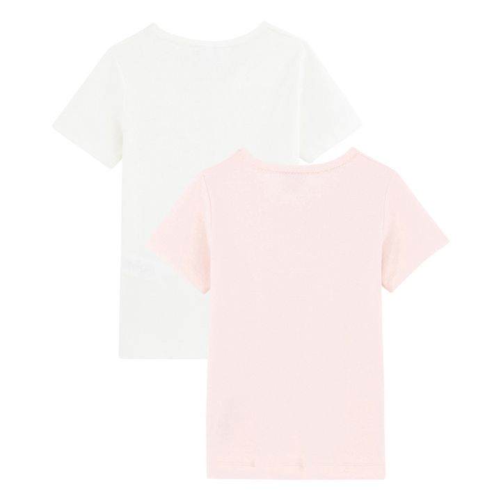 T-shirt fille rose/blanc coton Bio 3 ans PETIT BATEAU : le lot de