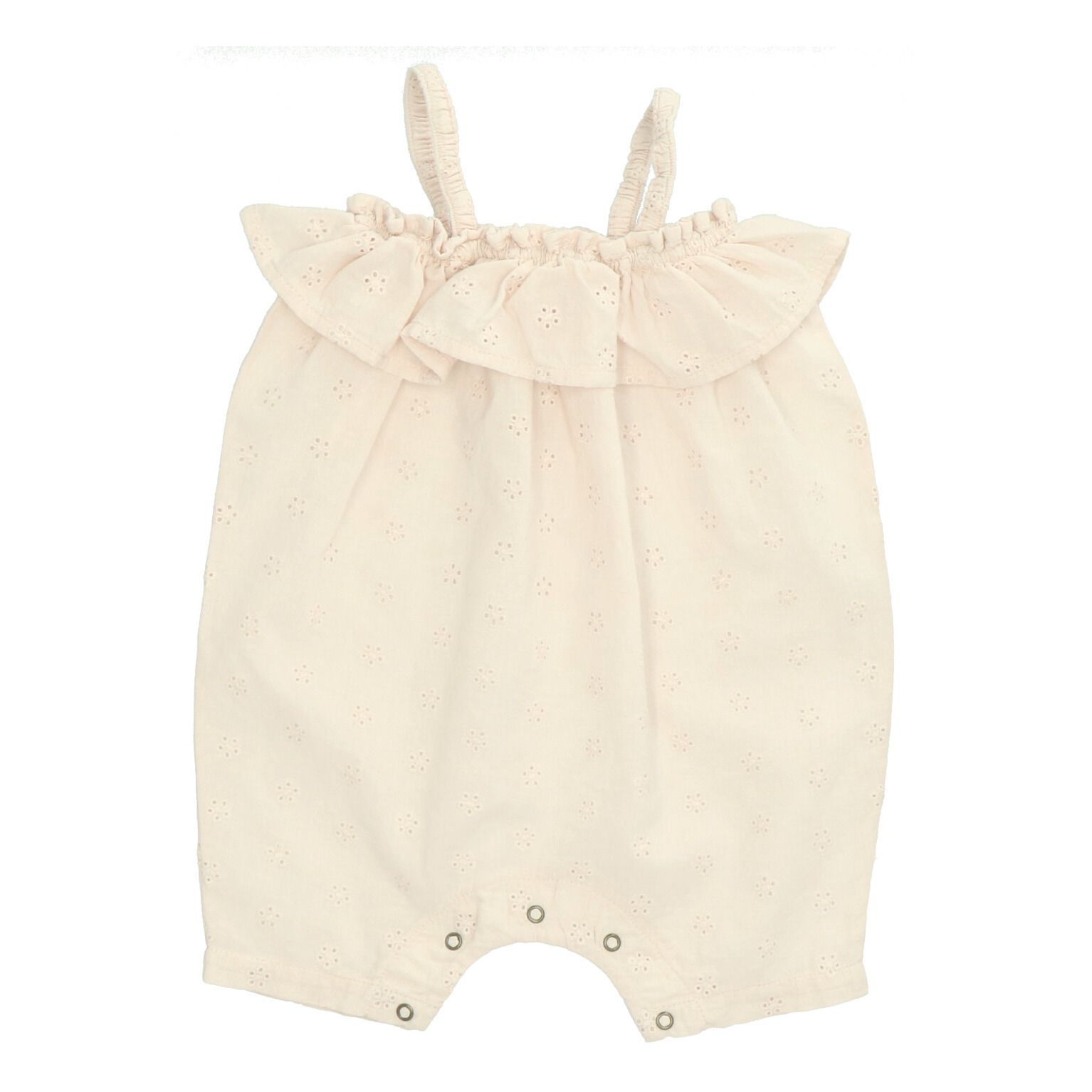 Heart of Gold - Combishort Broderie Anglaise Coton Bio Katia - Fille - Rose pâle