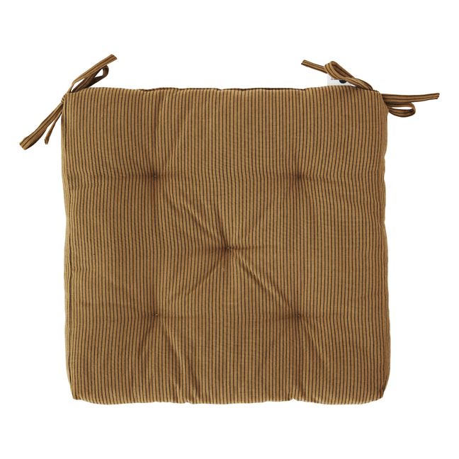 Cojín de rayas para silla - 45 x 45 cm | Caramelo