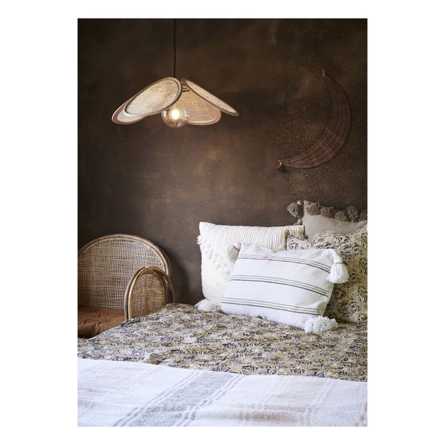 Coussin d'assise rayé - 45x45 cm | Caramel