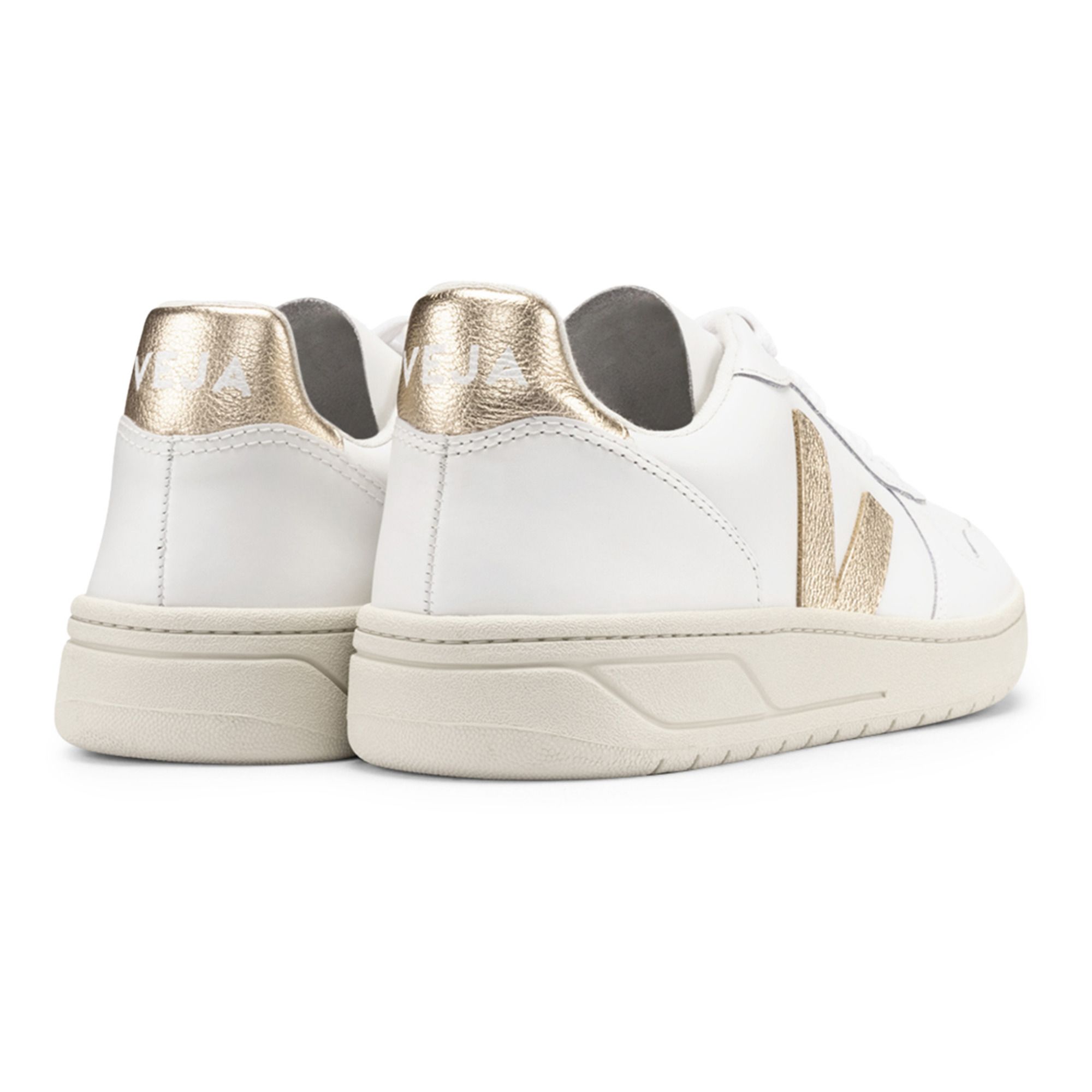 Leather V-10 Sneakers - Women's Collection - Gold- Product image n°2
