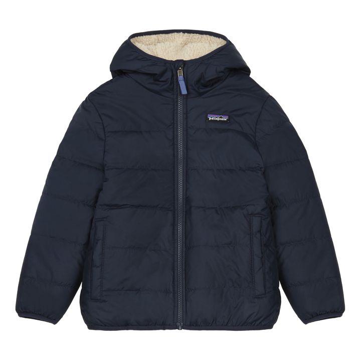 Reversible Recycled Polyester Fleece Jacket | Navy blue- Product image n°0