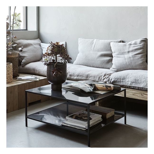 Table basse Fari en acier inoxydable | Noir