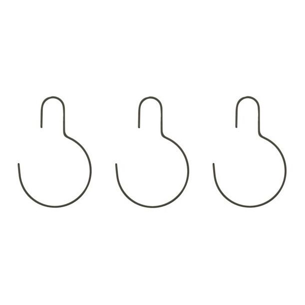 Round Metal Coat Hangers - Set of 3 | Brown