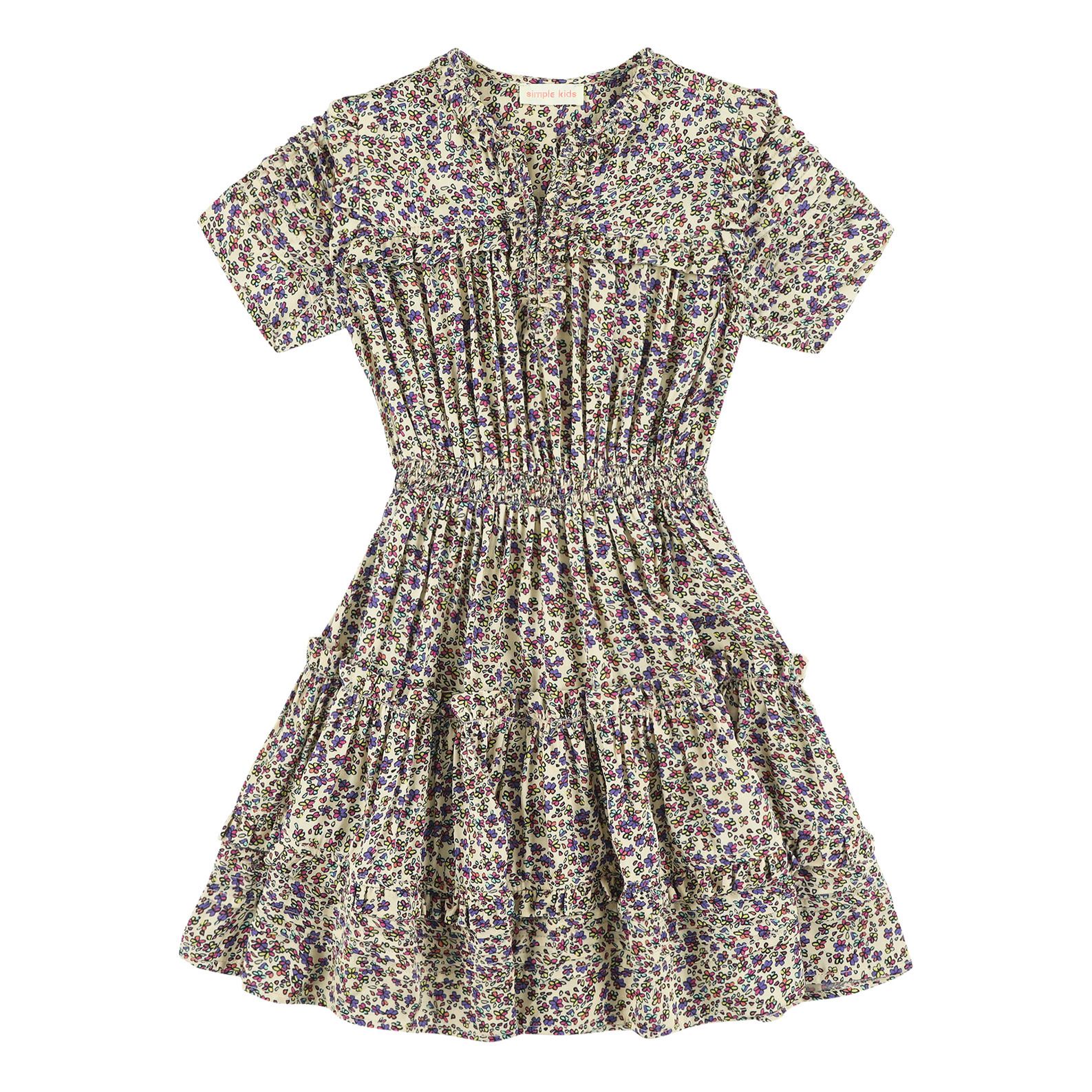 Simple Kids - Robe Fleurs - Fille - Marron