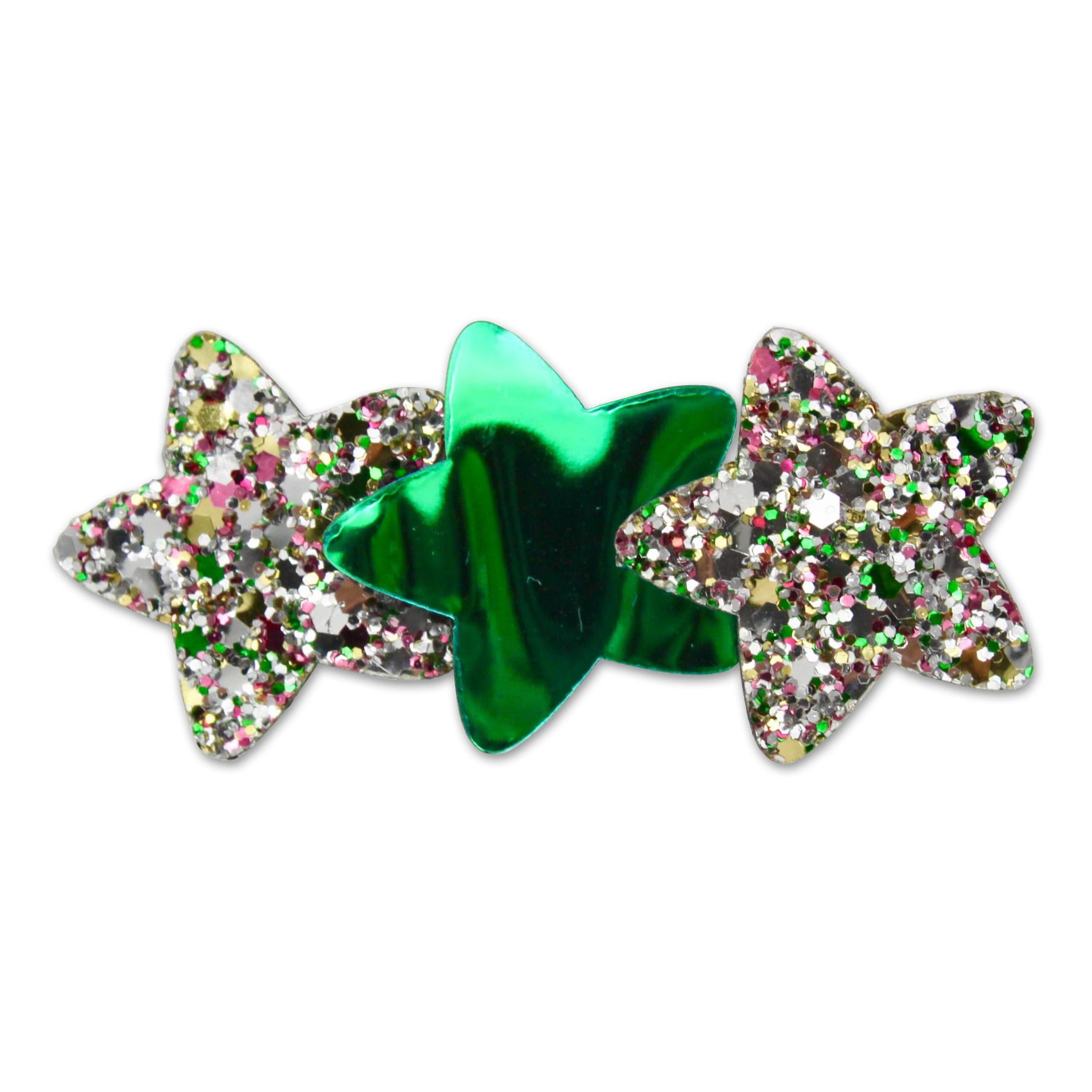 Milk x Soda - Barrette Pailletées 3 Stars - Fille - Vert