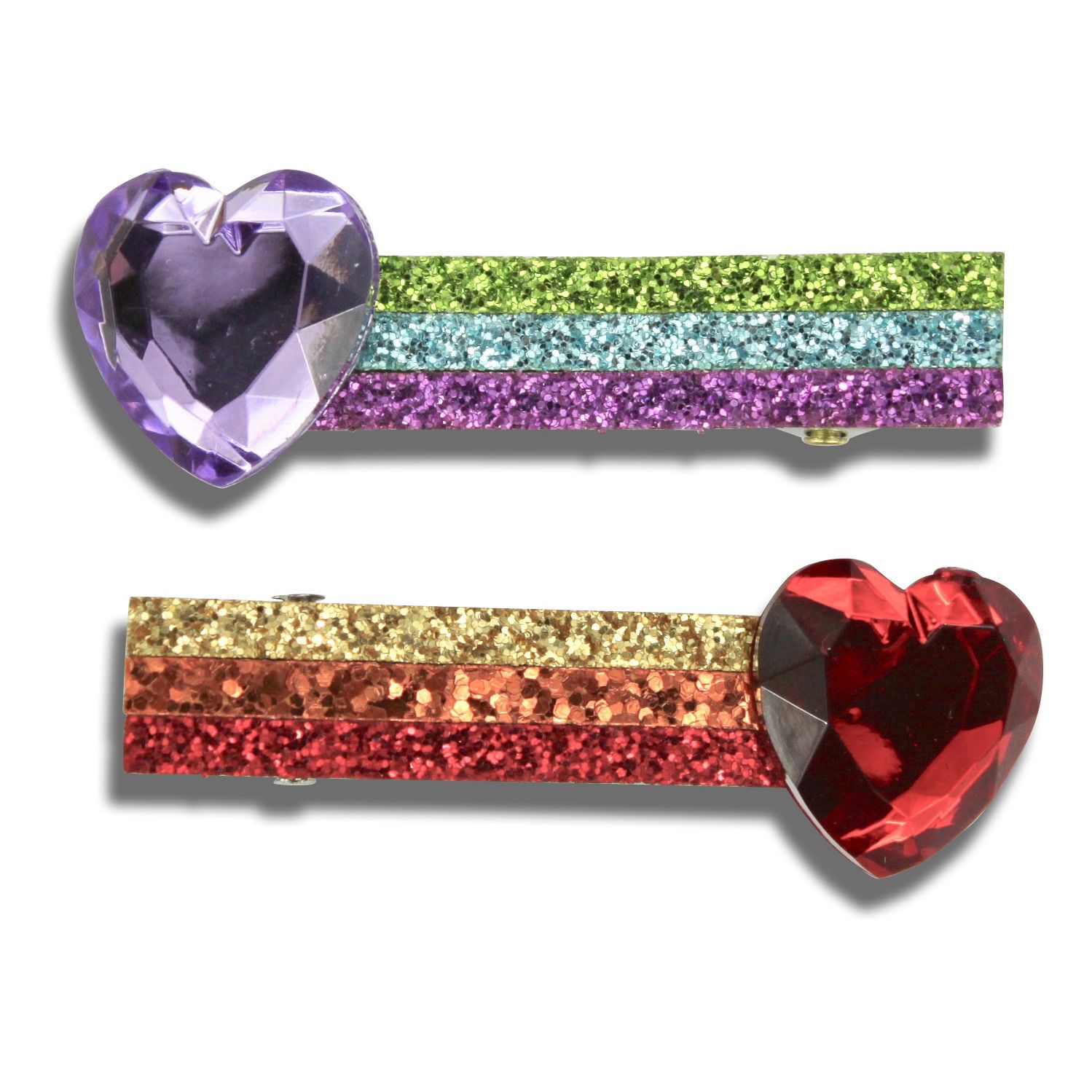 Milk x Soda - Barrettes Heart Stone - Fille - Rouge