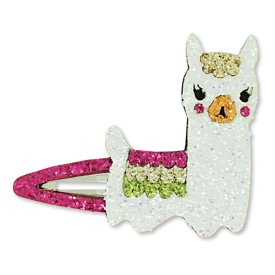 Milk x Soda - Barrette Lama - Fille - Blanc