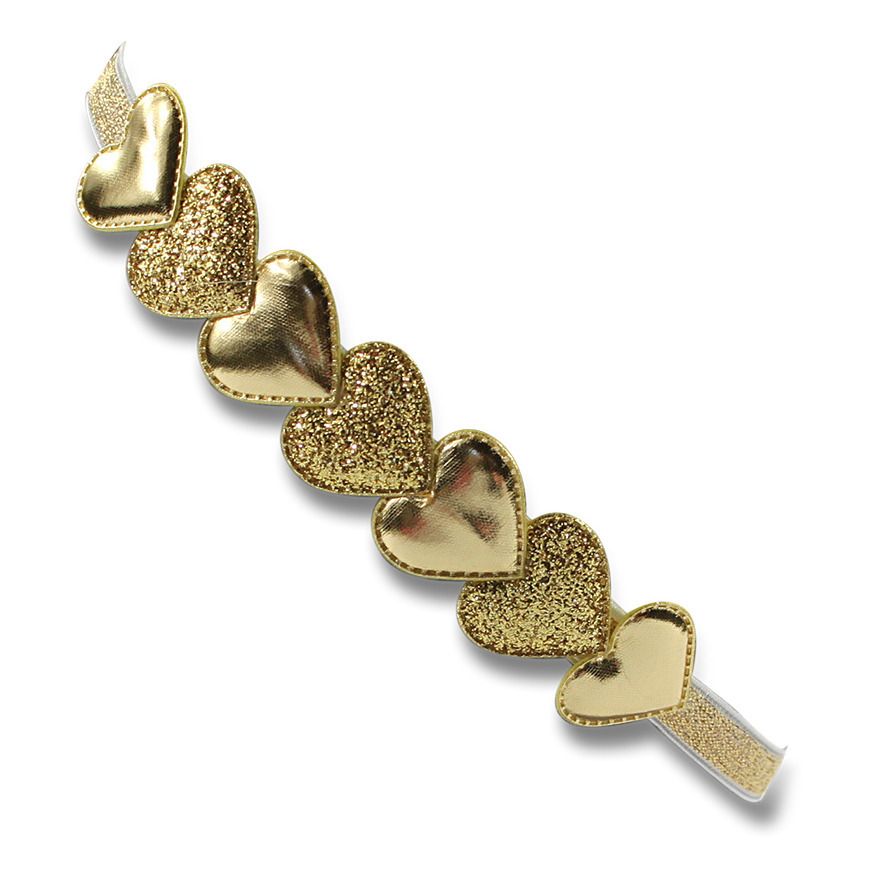 Milk x Soda - Serre-tête Shiny Hearts - Fille - Doré