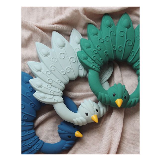 Peacock Teething Ring | Pale blue