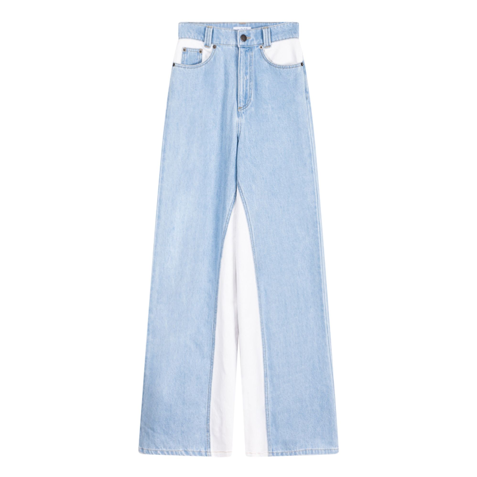 Jodie Bicolour Flared Jeans Denim bleached Indee Fashion Teen, Children