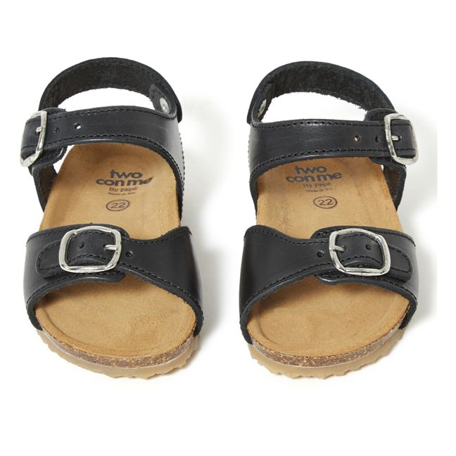 Two Con Me - Buckle Sandals Black