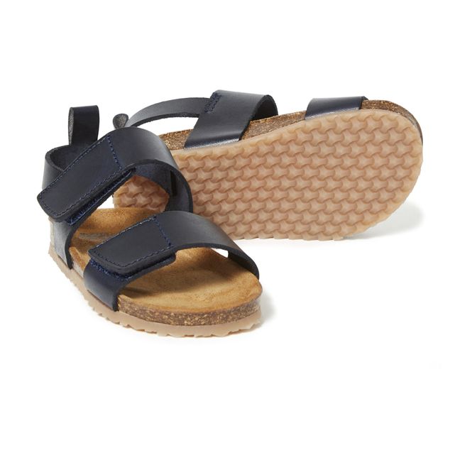 Two Con Me - Double Velcro Sandals | Navy blue