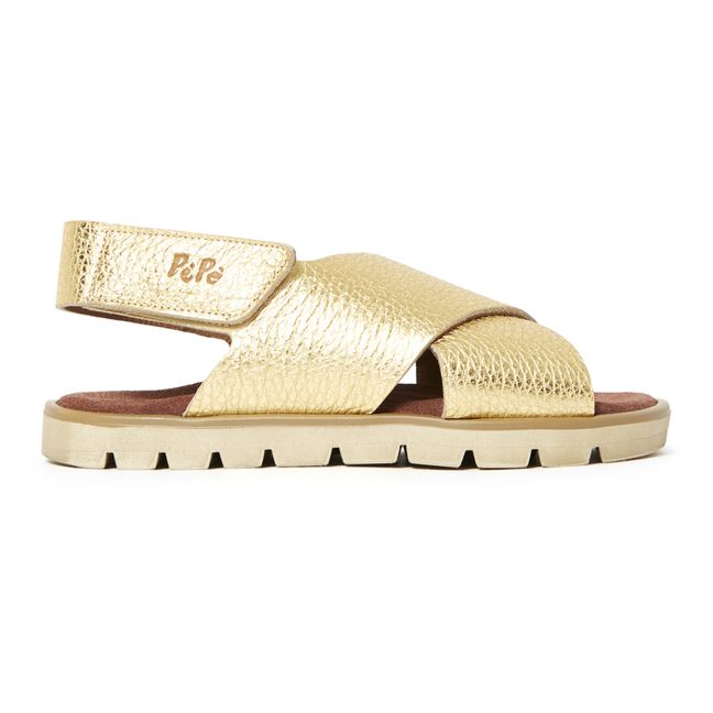 Crossed Sandals Gold