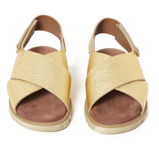 Crossed Sandals | Gold